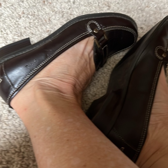 BROWN LEATHER LOAFERS 6 1/2 - Picture 4 of 7